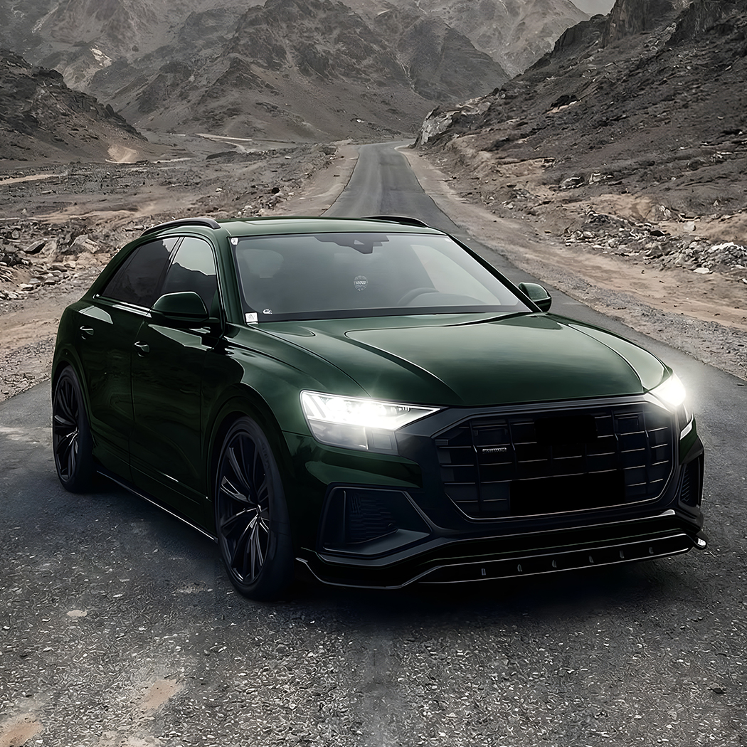 AMP-Z Front Bumper Lip Splitter For Audi Q8 SQ8 4M Pre-Facelift 2019-2023