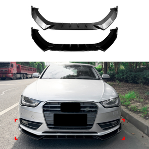 AMP-Z Front Bumper Lip Splitter For Audi A4 B8.5 Standard 2013-2016