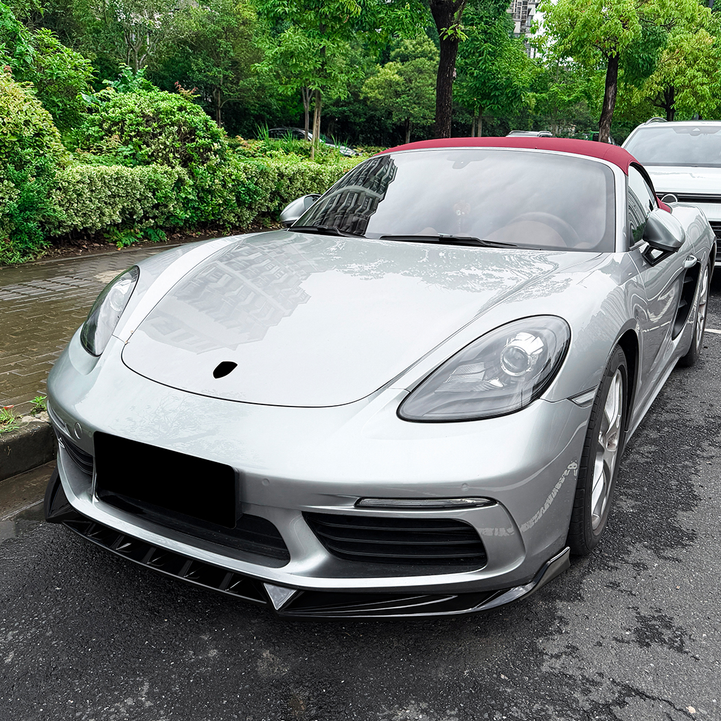 AMP-Z Front Bumper Lip Splitter For Porsche 718 Cayman 982 2016+