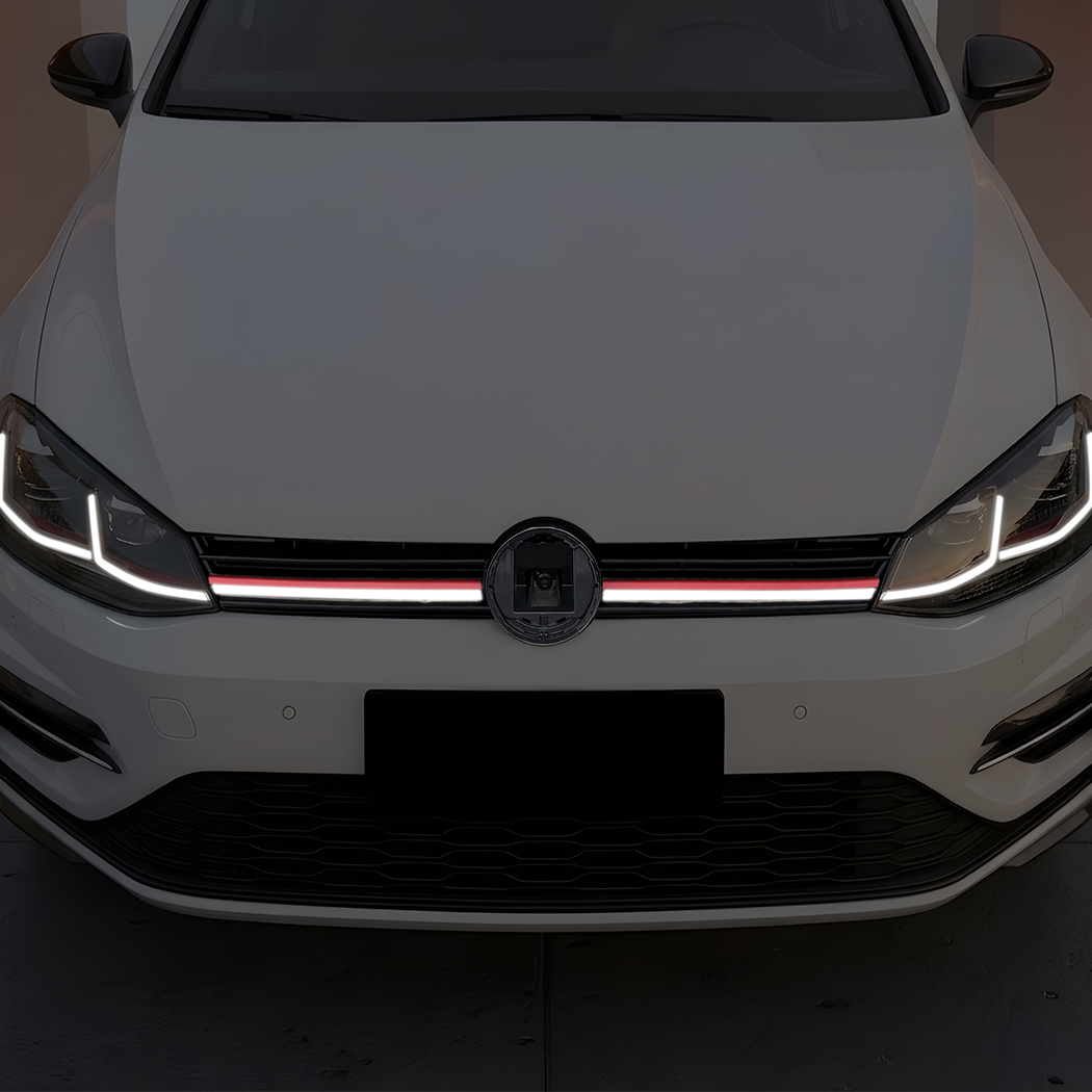 AMP-Z Front Bumper Grille Grill With Lights For VW Volkswagen Golf MK7.5 R 2017-2019