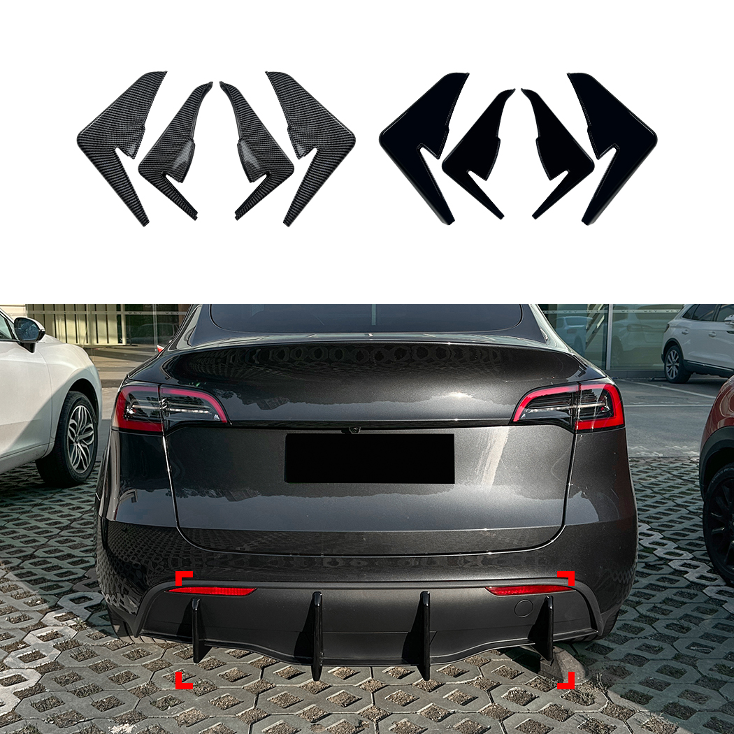AMP-Z Rear Bumper Spoiler Lip Sticker For Tesla Model Y 2017-2024