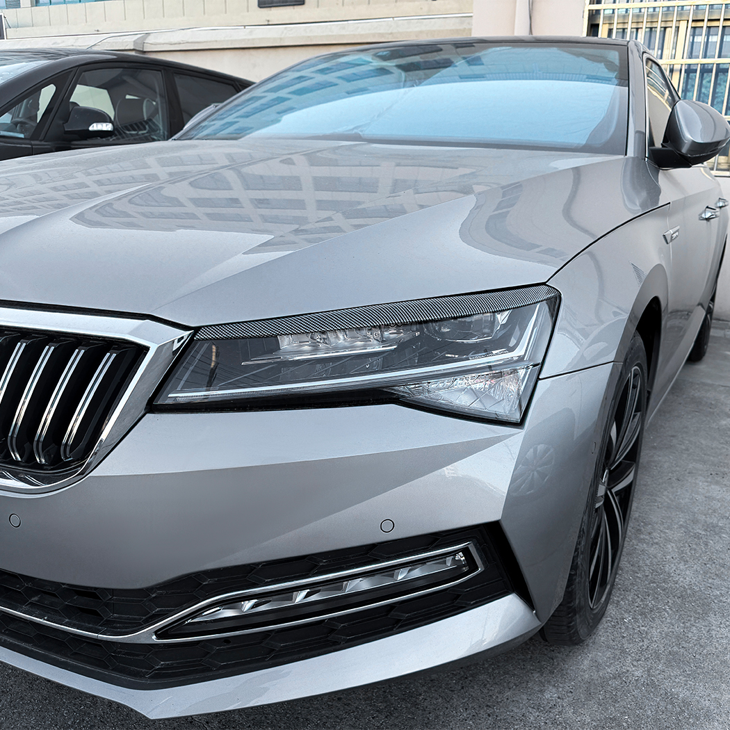 AMP-Z Headlight Eyebrows Eyelids Sticker For Skoda Superb B8.5 2019-2022