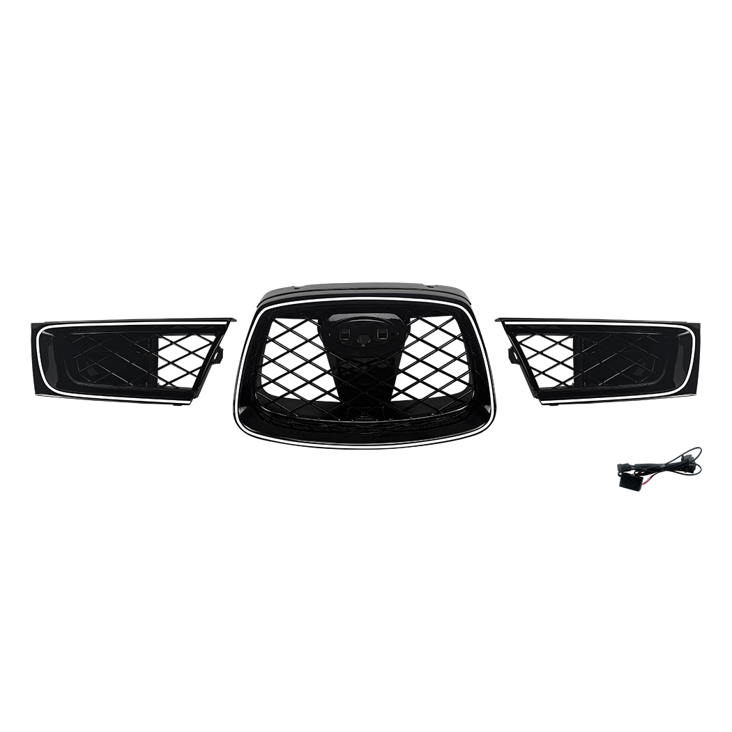 AMP-Z Replacement Front Bumper Grille Grill With Lights For Subaru Impreza WRX STI 2006-2007