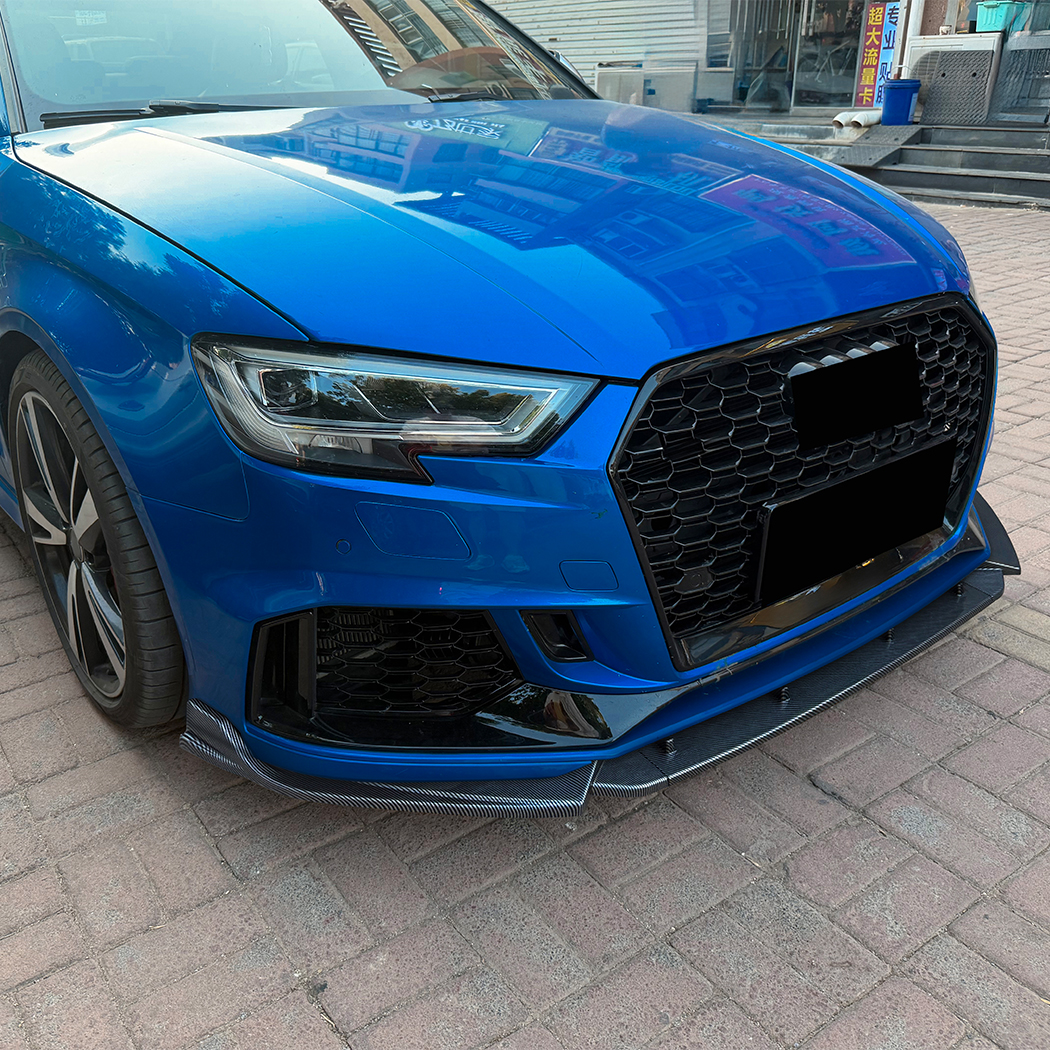 AMP-Z Front Bumper Lip Splitter For Audi A3 RS3 8V Facelift 2017-2022