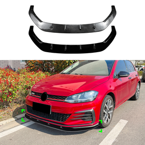 AMP-Z Front Bumper Lip Splitter For VW Volkswagen Golf MK7.5 GTI GTD GTE 2017-2019
