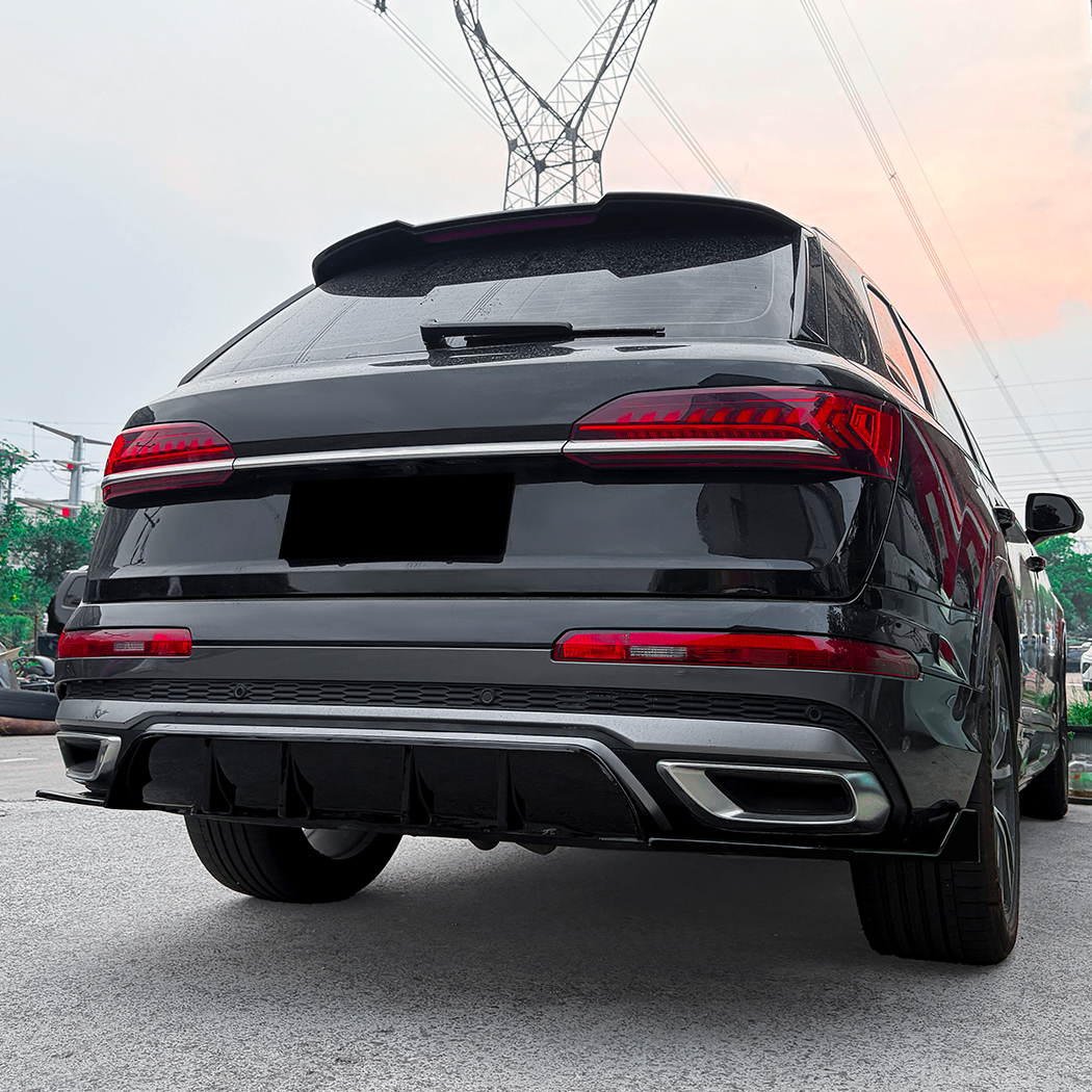 AMP-Z Rear Bumper Spoiler Lip For Audi Q7 MK2 Facelift Sline