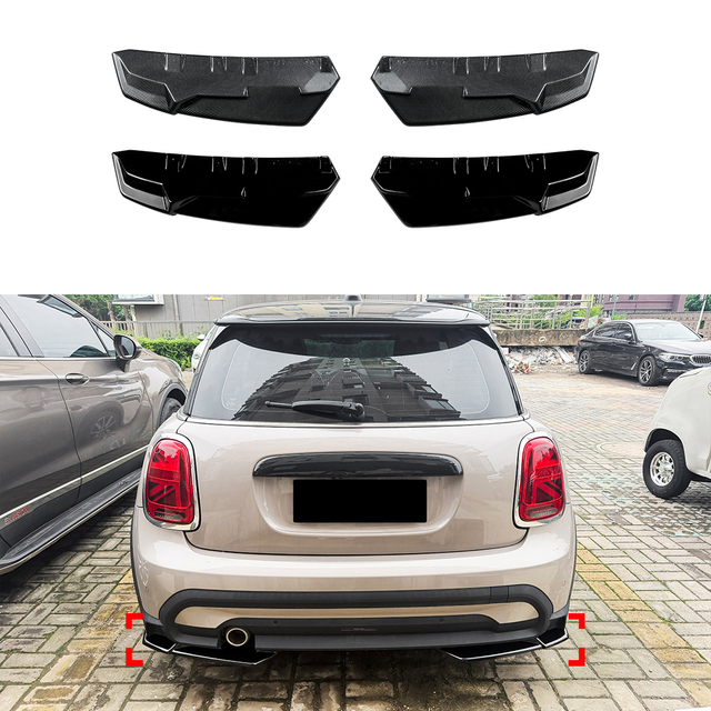 AMP-Z Rear Bumper Spoiler Lip For BMW Mini Cooper F55 F56 F57 Facelift 2022-2024