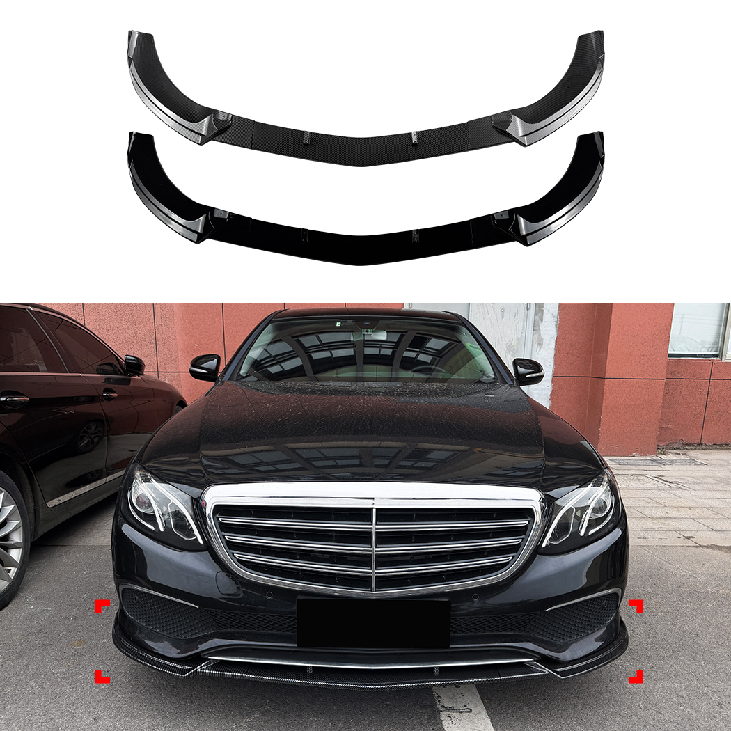 E Class W213 Pre-facelift Standard Front Bumper Lip Splitter