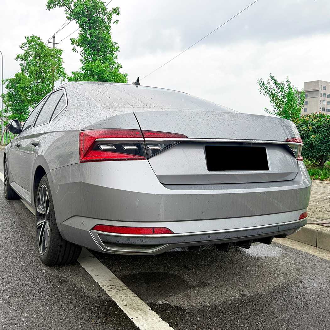 AMP-Z Rear Bumper Spoiler Lip For VW Volkswagen Skoda Superb B8.5 2020-2022