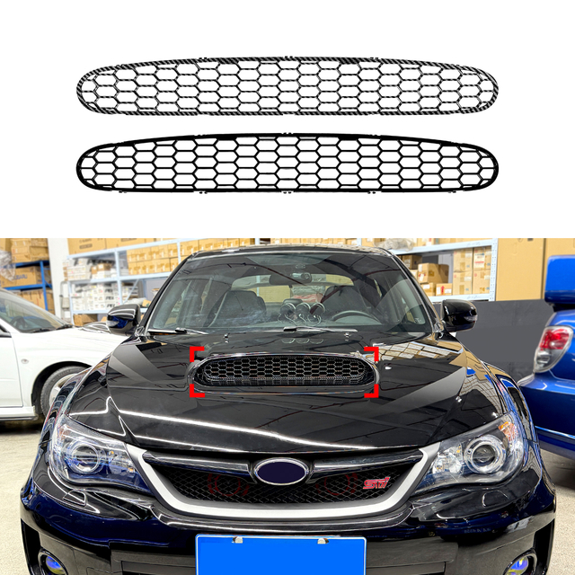 AMP-Z Engine Hood Air Vents Dust Cover For Subaru Impreza WRX STI 2008-2014