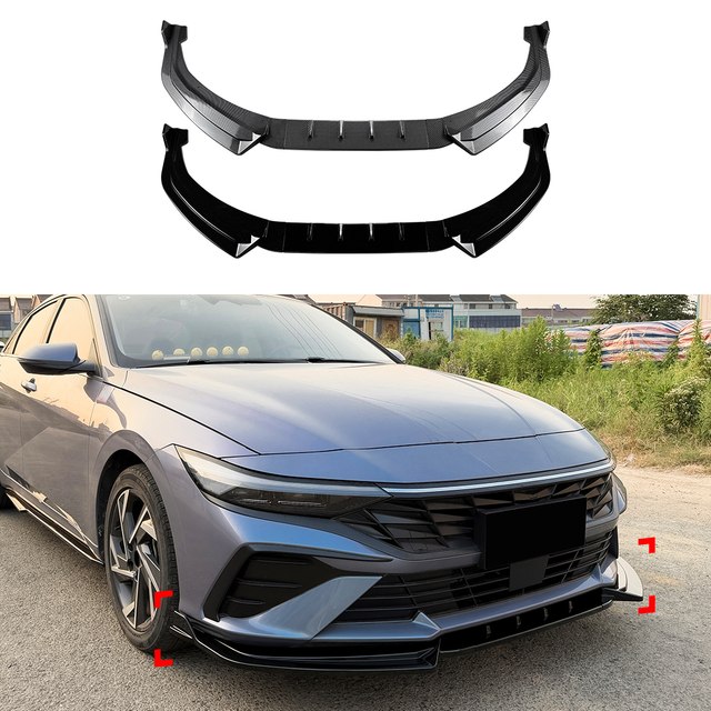 AMP-Z Front Bumper Lip Splitter For Hyundai Elantra MK7.5 Standard 2023+