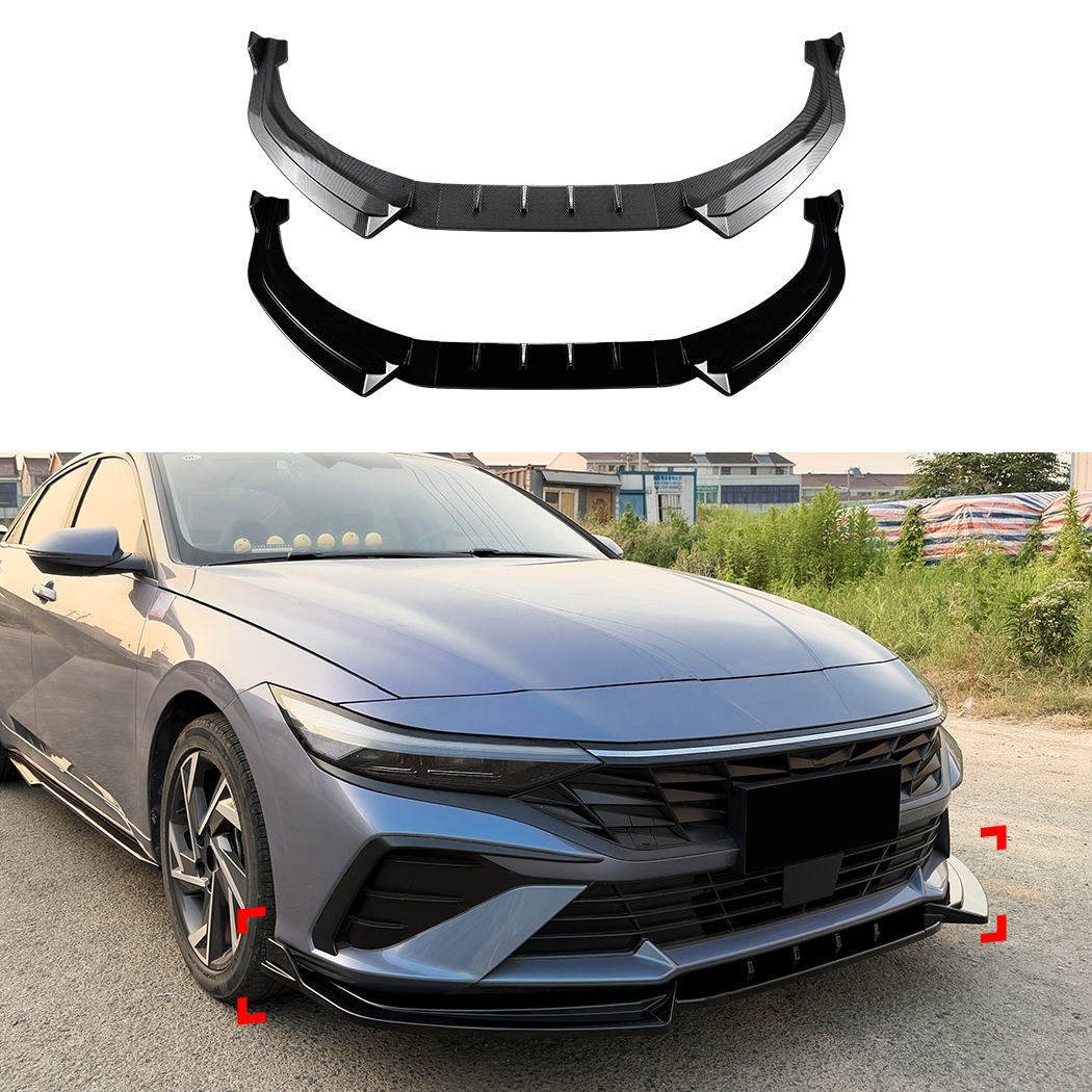 AMP-Z Front Bumper Lip Splitter For Hyundai Elantra MK7.5 Standard 2023+