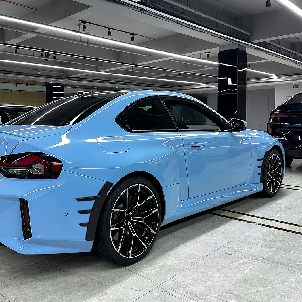 AMP-Z Front Bumper Fins Spoiler Canards For BMW 2 Series G42 M2 G87 2022+
