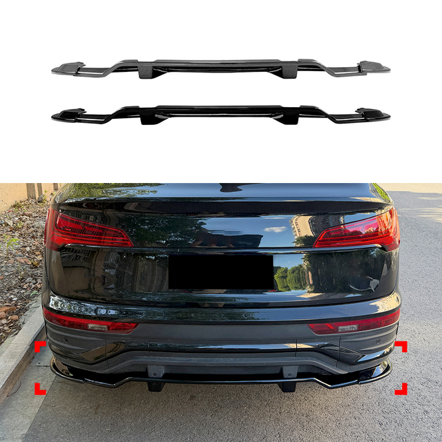 AMP-Z Rear Bumper Spoiler Lip For Audi Q5 FY Sportback Sline 2021-2025