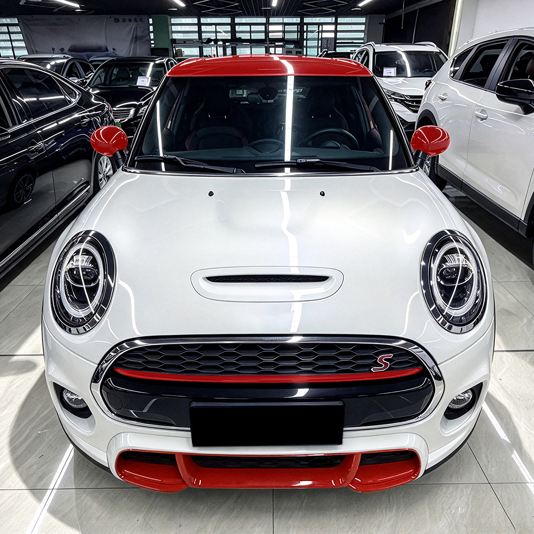 AMP-Z Front Bumper Lip Splitter Red For BMW Mini Cooper F55 F56 F57 Pre-facelift JCW 2014-2021