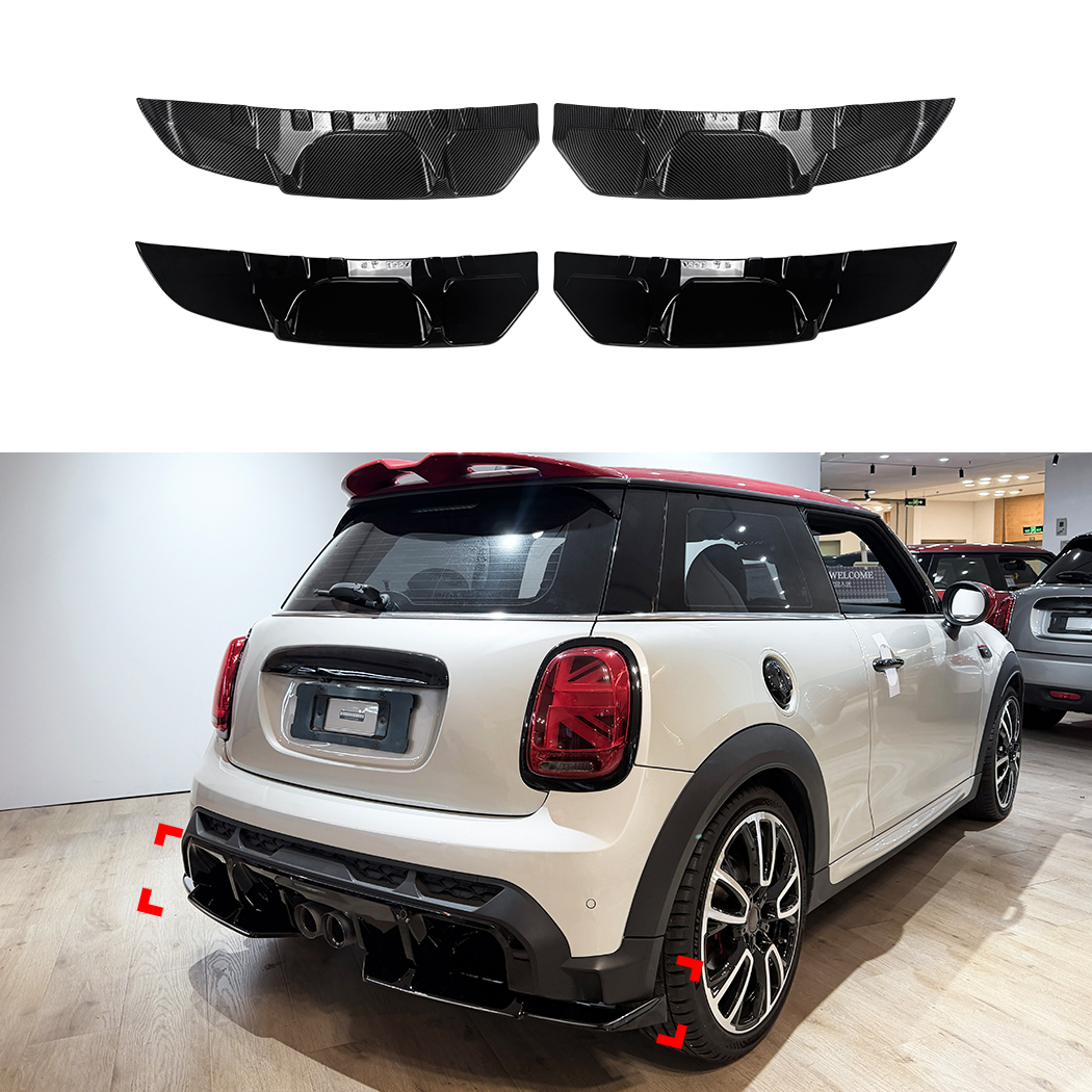AMP-Z Rear Bumper Spoiler Lip For BMW Mini Cooper F55 F56 F57 Facelift JCW 2022-2024