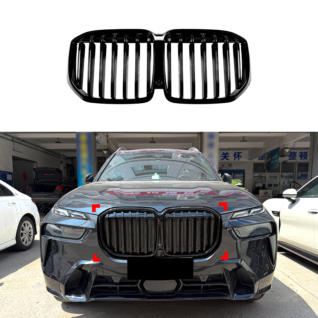 Grade da grade do p&aacute;ra-choque dianteiro AMP-Z para BMW X7 G07 LCI 2023+