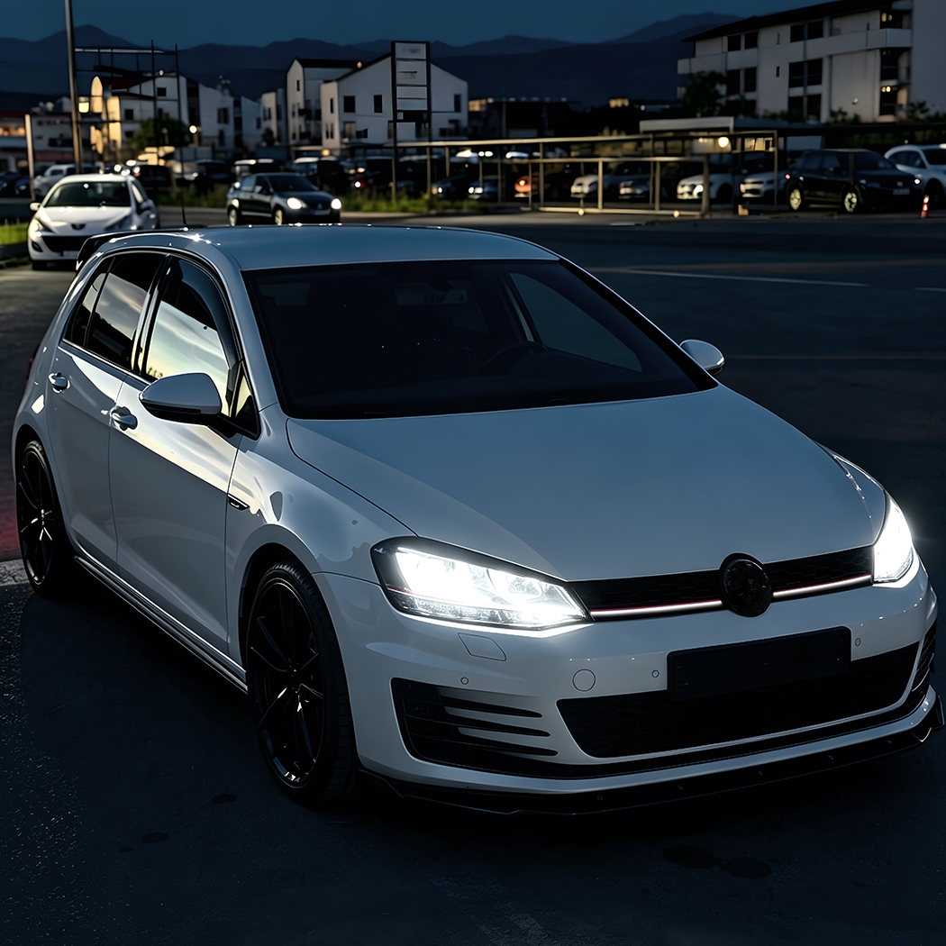 Grade do p&aacute;ra-choque dianteiro AMP-Z com luzes para VW Volkswagen Golf MK7 2013-2016