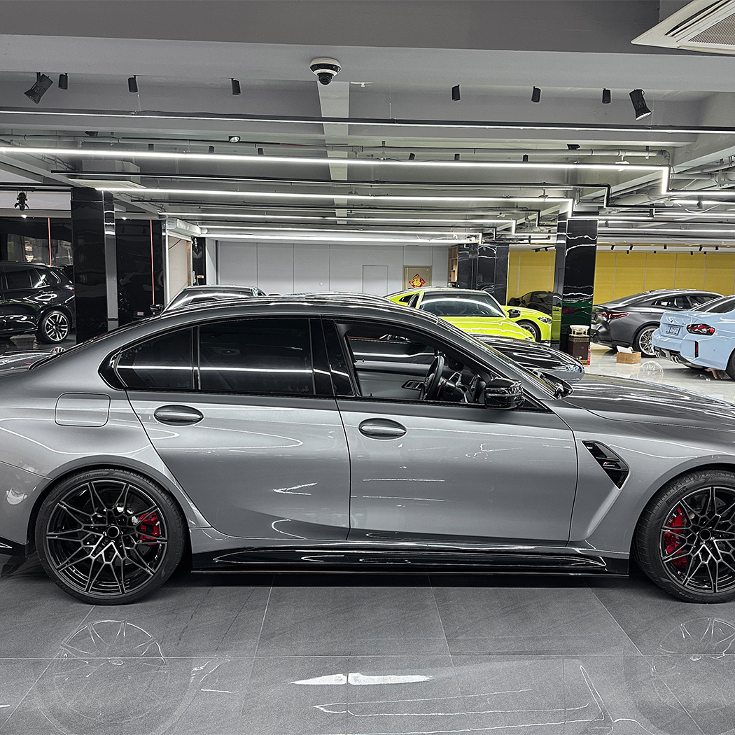 AMP-Z Side Skirt Rocker Panel Splitter Lip For BMW 3 Series M3 G80 G81 2021+