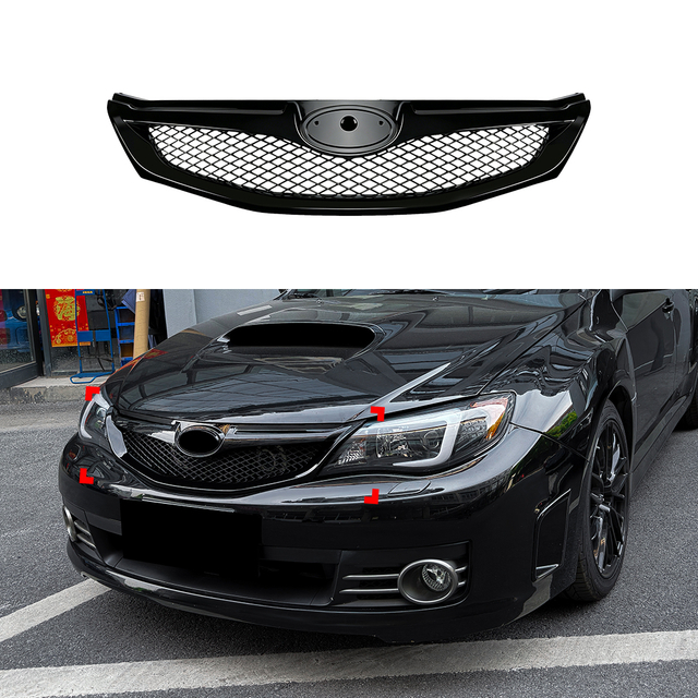 AMP-Z Front Bumper Grille Grill For Subaru Impreza WRX STI 2008-2011