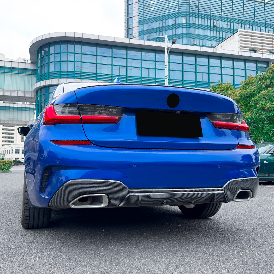 AMP-Z Rear Bumper Spoiler Lip For BMW 3 Series G20 G21 Pre-facelift M Sport 2019-2022