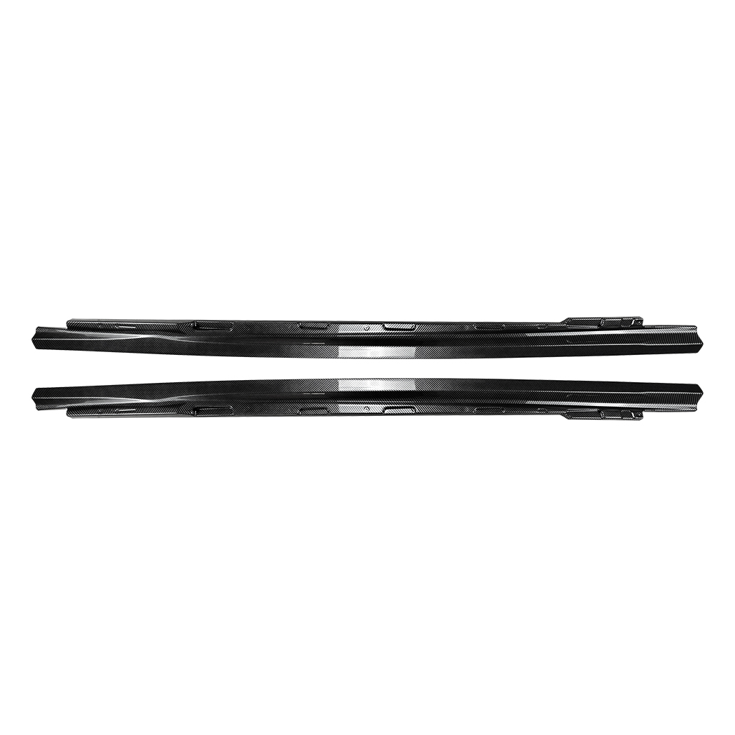 AMP-Z Side Skirt Rocker Panel Splitter Lip For Audi A4 S4 B9 Sline 2017-2024