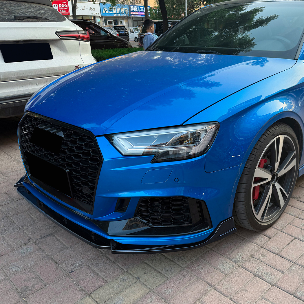 AMP-Z Front Bumper Lip Splitter For Audi A3 RS3 8V Facelift 2017-2022