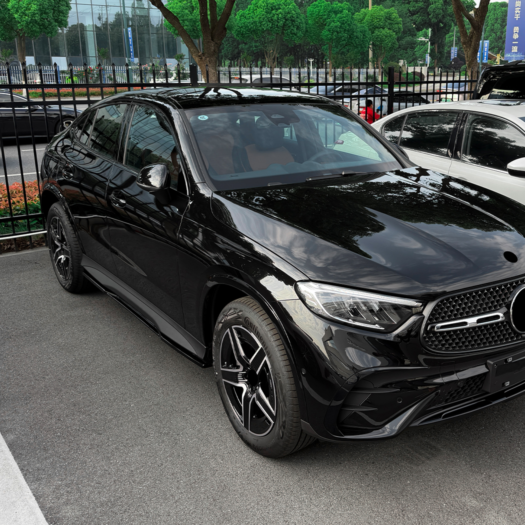AMP-Z Side Skirt Rocker Panel Splitter Lip For Mercedes Benz GLC Class GLC Coupe X254 C254 AMG Line 2023+